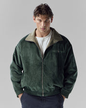 Reversible Corduroy Jacket | Olive / Evergreen