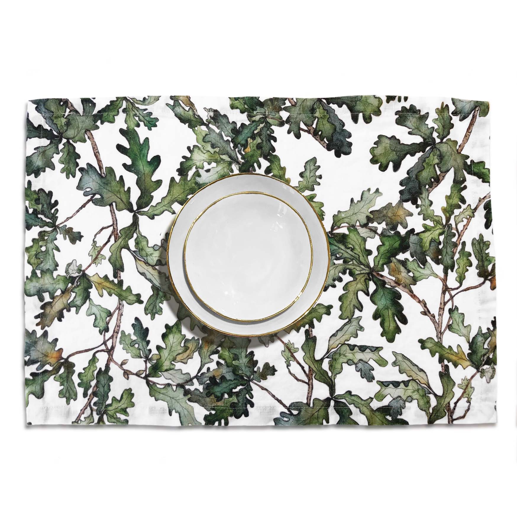 Oak Leaf Linen Placemat