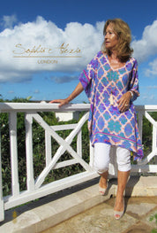 ORCHID PARADISE SILK KAFTAN