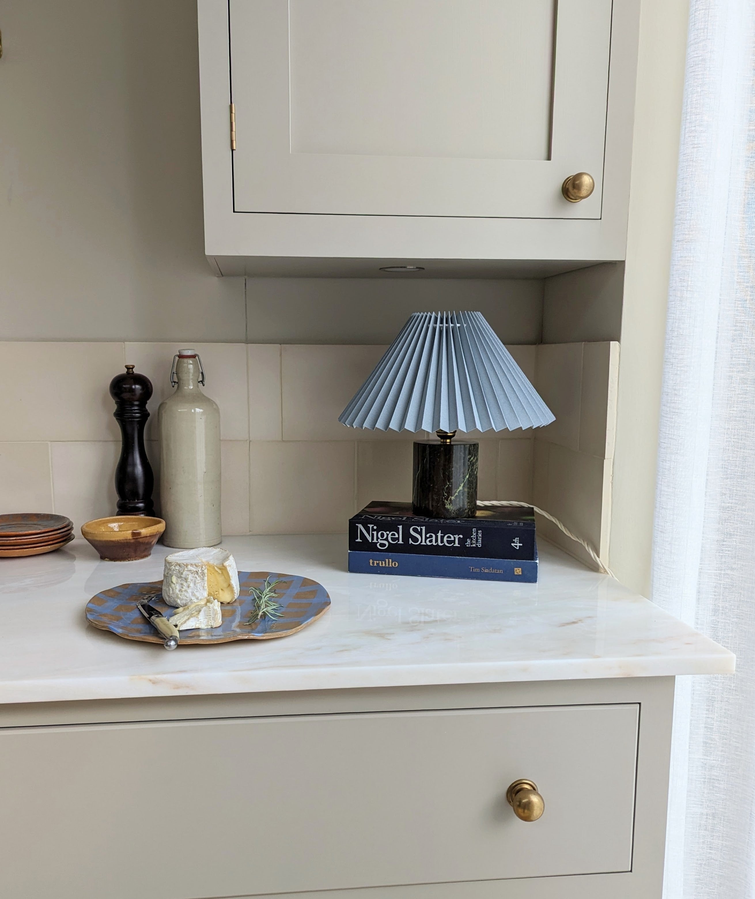 Blue Gingham Serving Platter