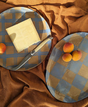 Blue Gingham Serving Platter