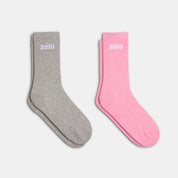 Pair Socks Grey/Pink