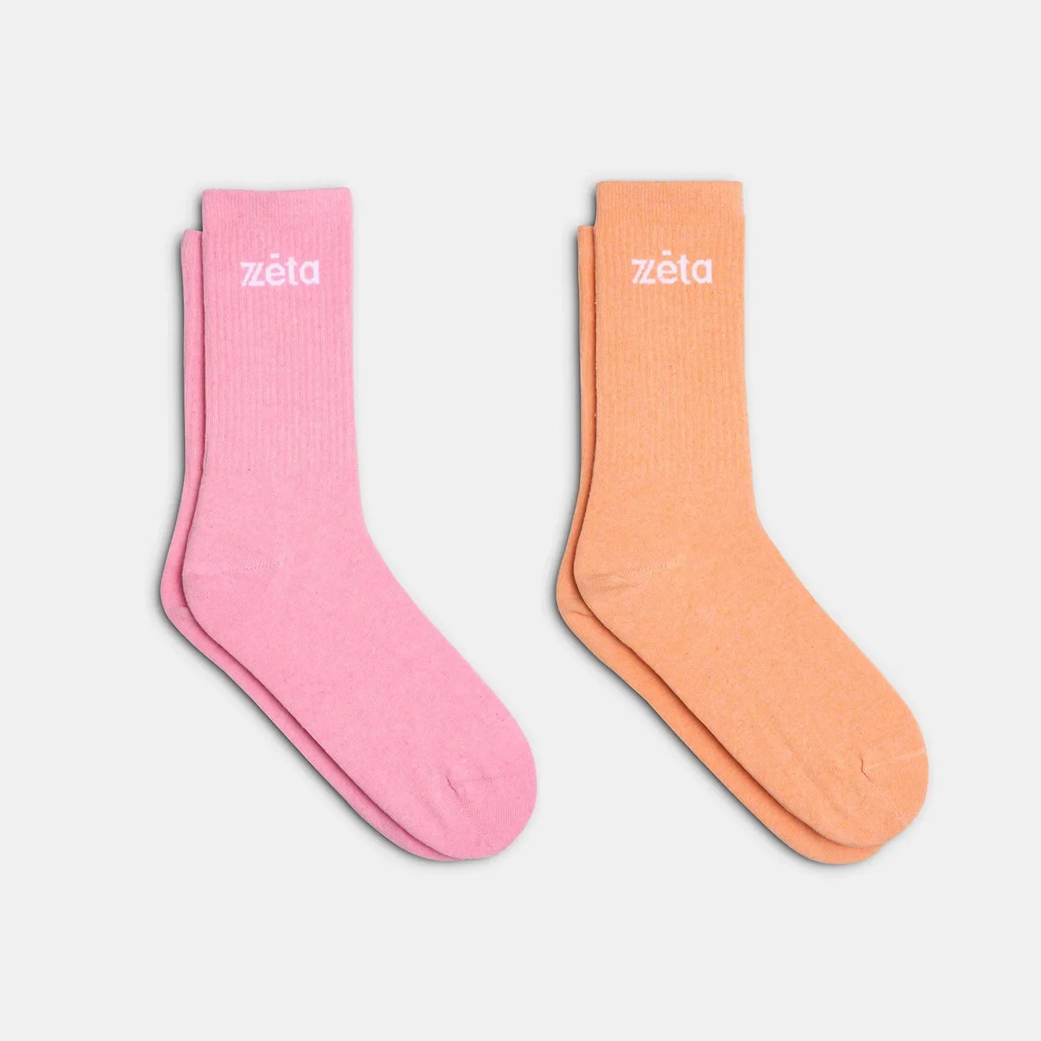 Pair Socks Pink/Orange