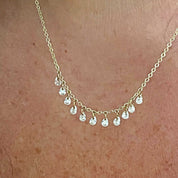 Rising Star Pear Diamond Dangle Necklace