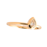 Cassiopeia Pear Cut Diamond Solitaire Ring