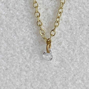 Rising Star Pear Diamond Solitaire Necklace