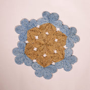 White and Natural Imbali Hexagon Placemat