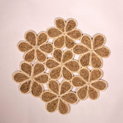 White and Natural Imbali Hexagon Placemat