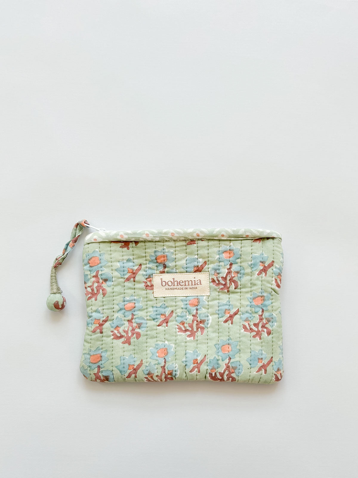 Posie Zip Pouch, Duck Egg