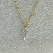 Rising Star Princess and Baguette Diamond Necklace