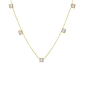 Pegasus Princess Cut Diamond  Station Necklace