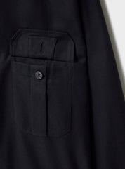 Regenerative Cotton Flannel Black OverShirt