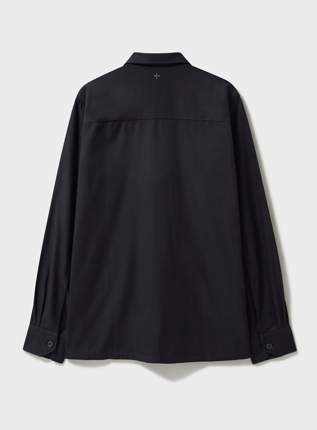 Regenerative Cotton Flannel Black Piccadilly Overshirt