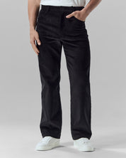 Corduroy Relax Trousers | Black