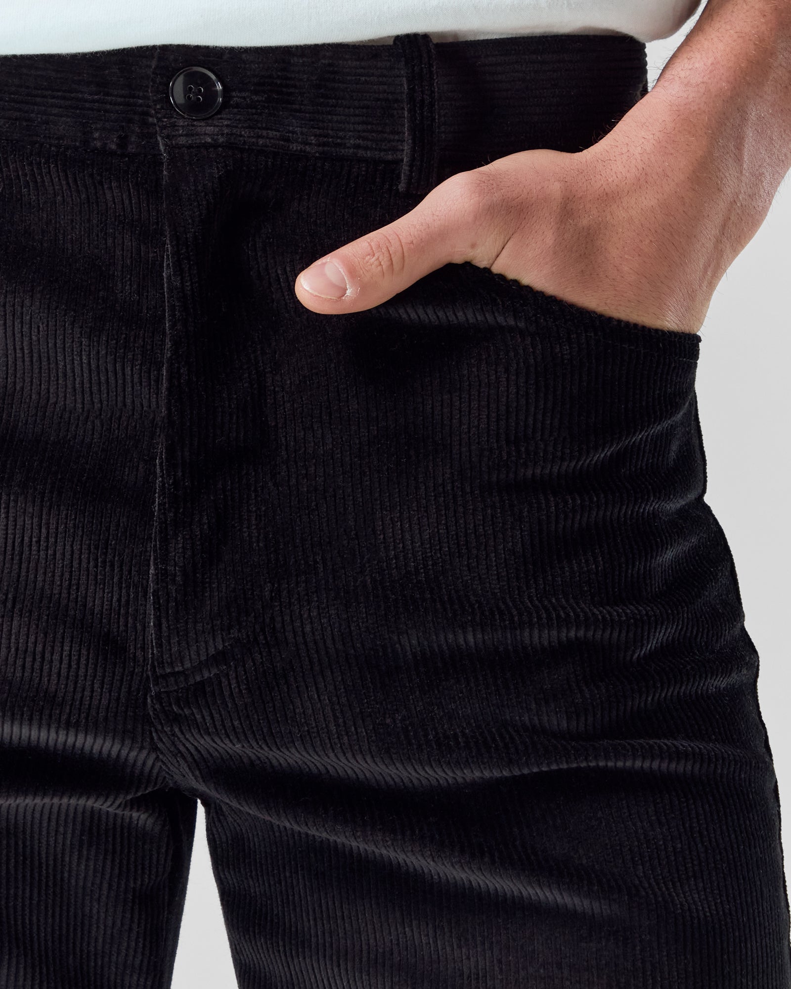 Corduroy Relax Trousers | Black