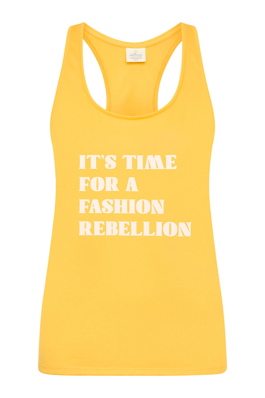 Racer Tank With Print - Sunshine Yellow