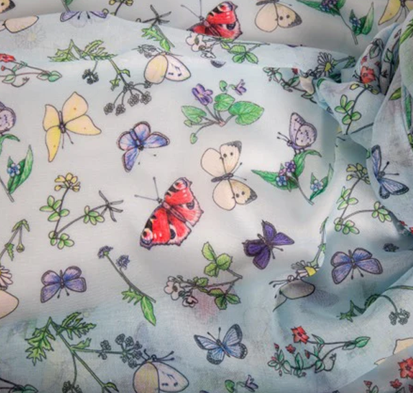 Recycled Bottle Scarf - Butterflies