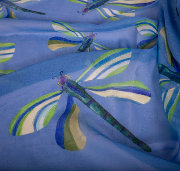 Recycled Bottle Scarf - Dragonflies