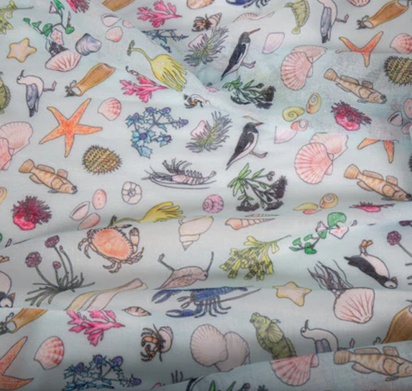 Recycled Bottle Scarf - Seashore