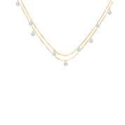 Rising Star Diamond Double Station Necklace (Same Length)