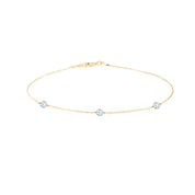 Rising Star 3 Diamond Station Bracelet