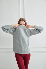 Soft Brushed Cotton Sweatshirt - Grey