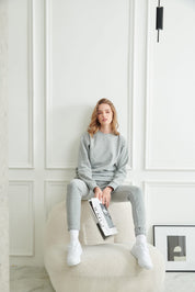 Soft Brushed Cotton Sweatshirt - Grey