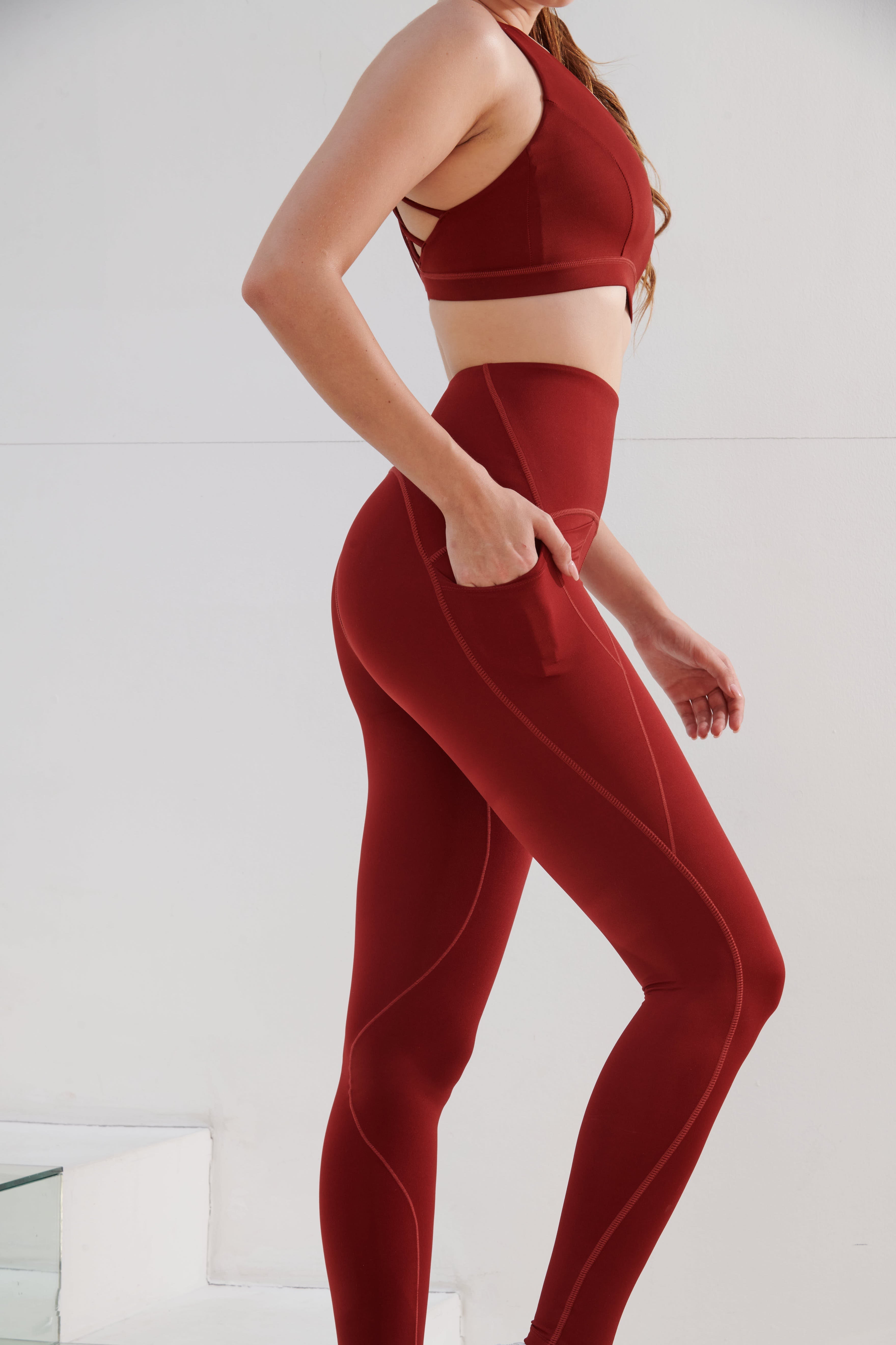 AirRise Perform Pocket legging - Wine Red