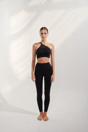 AirRise Mesh Convertible neck sports bra - Black