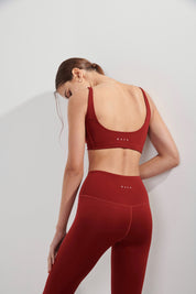 AirRise scoop neck sports bra - Wine Red