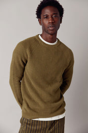 SERGIO - Organic Cotton Jumper Khaki