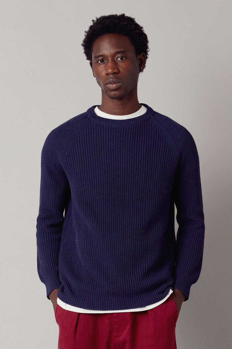 SERGIO - Organic Cotton Jumper Navy