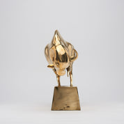 Cubist Bull in Polished Bronze