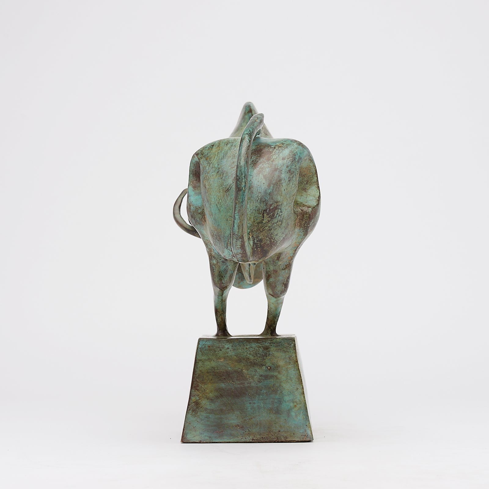 Patinated Cubist Bull
