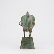 Patinated Cubist Bull