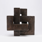 Bronze Endless Knot Cubist Sculpture Medium