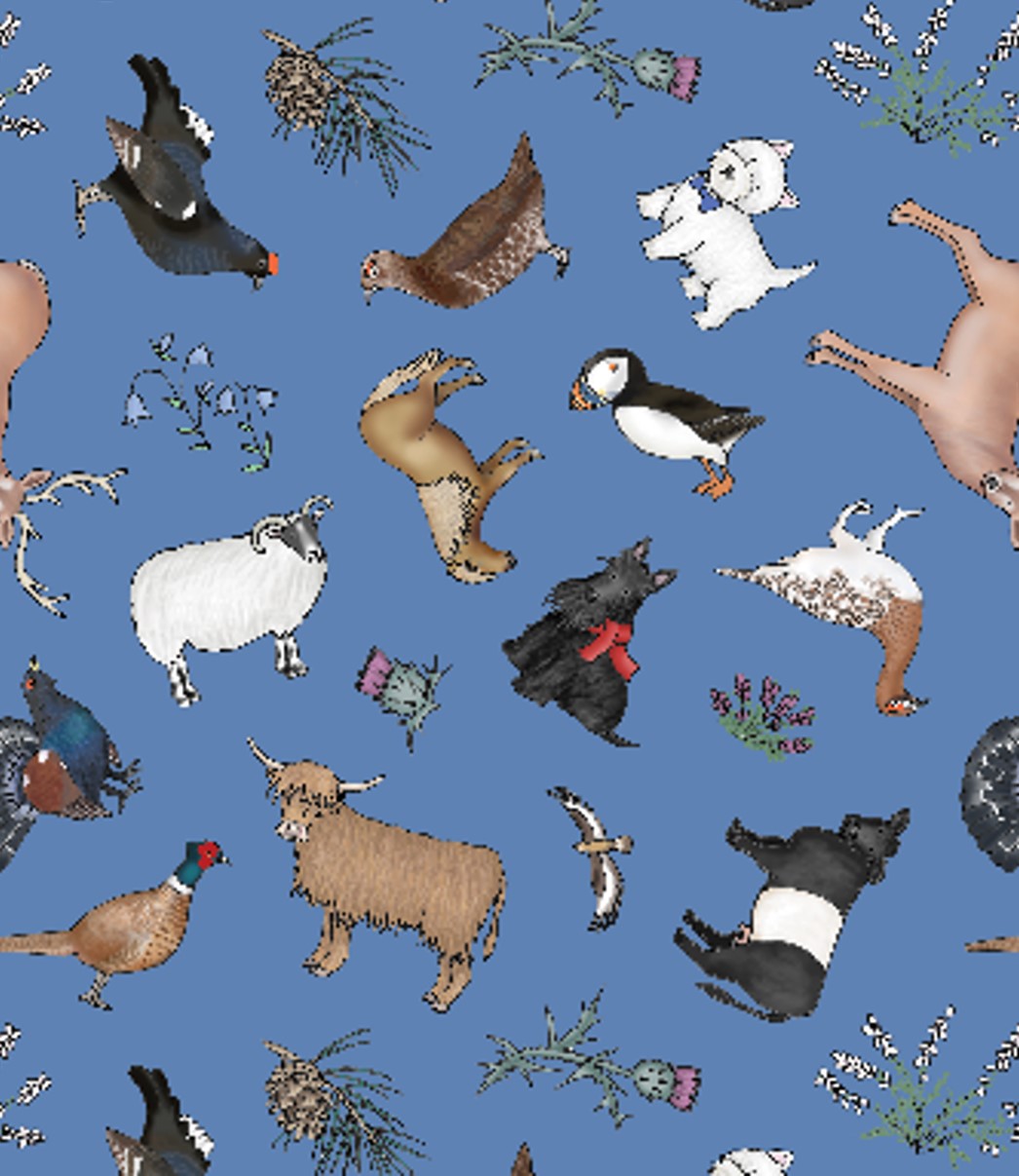 Recycled Bottle Scarf - Scottish Wildlife