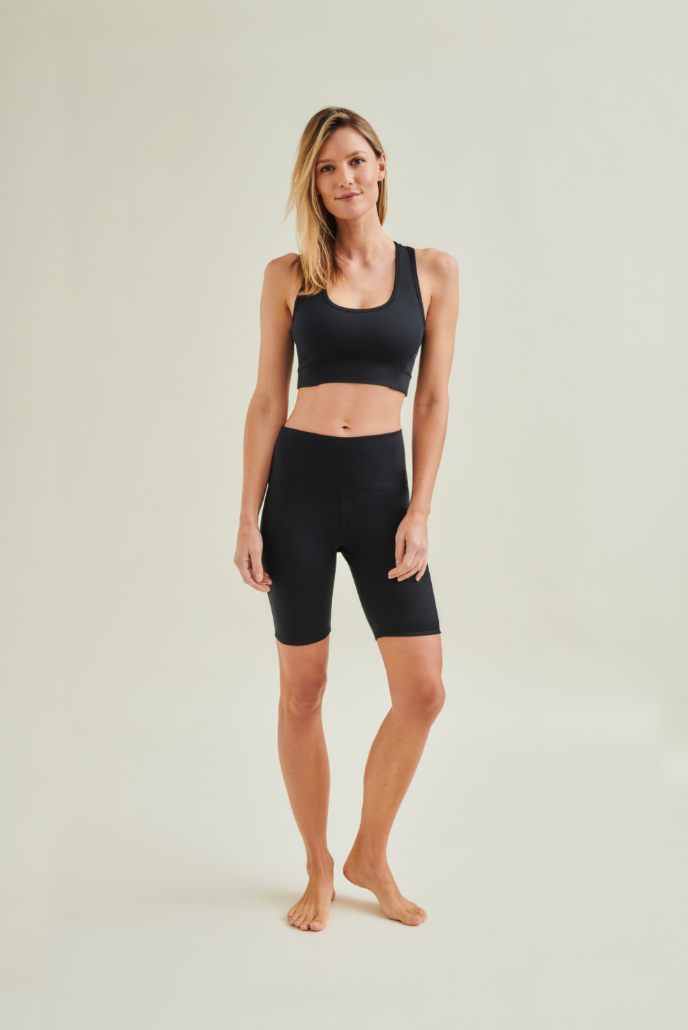 NEW Yoga Shorts -High Waist - Caviar Black