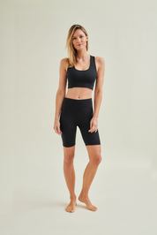 NEW Yoga Shorts -High Waist - Caviar Black