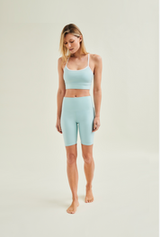 NEW Yoga Shorts - High Waist - Sea Green