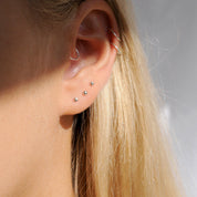 Sensitive Ears 18ct White Gold Tiny Dot Studs