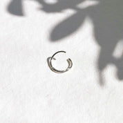 Silver Hammered Cartilage Helix Hoop Earrings