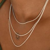 Silver Rope Layering Necklace