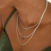 Silver Rope Layering Necklace