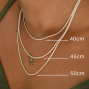 Silver Rope Layering Necklace