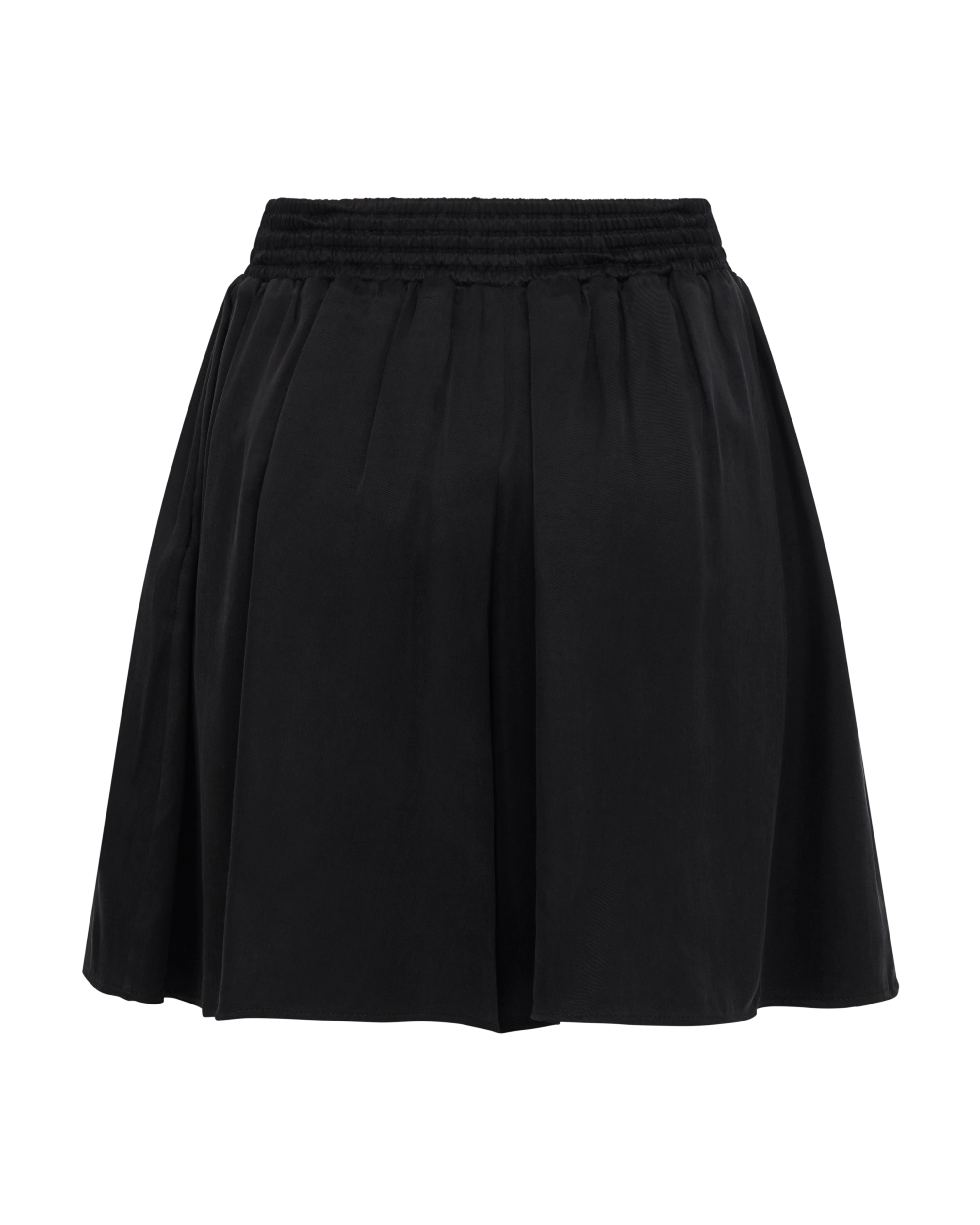 Wide-Leg Cupro Modal Shorts | Black