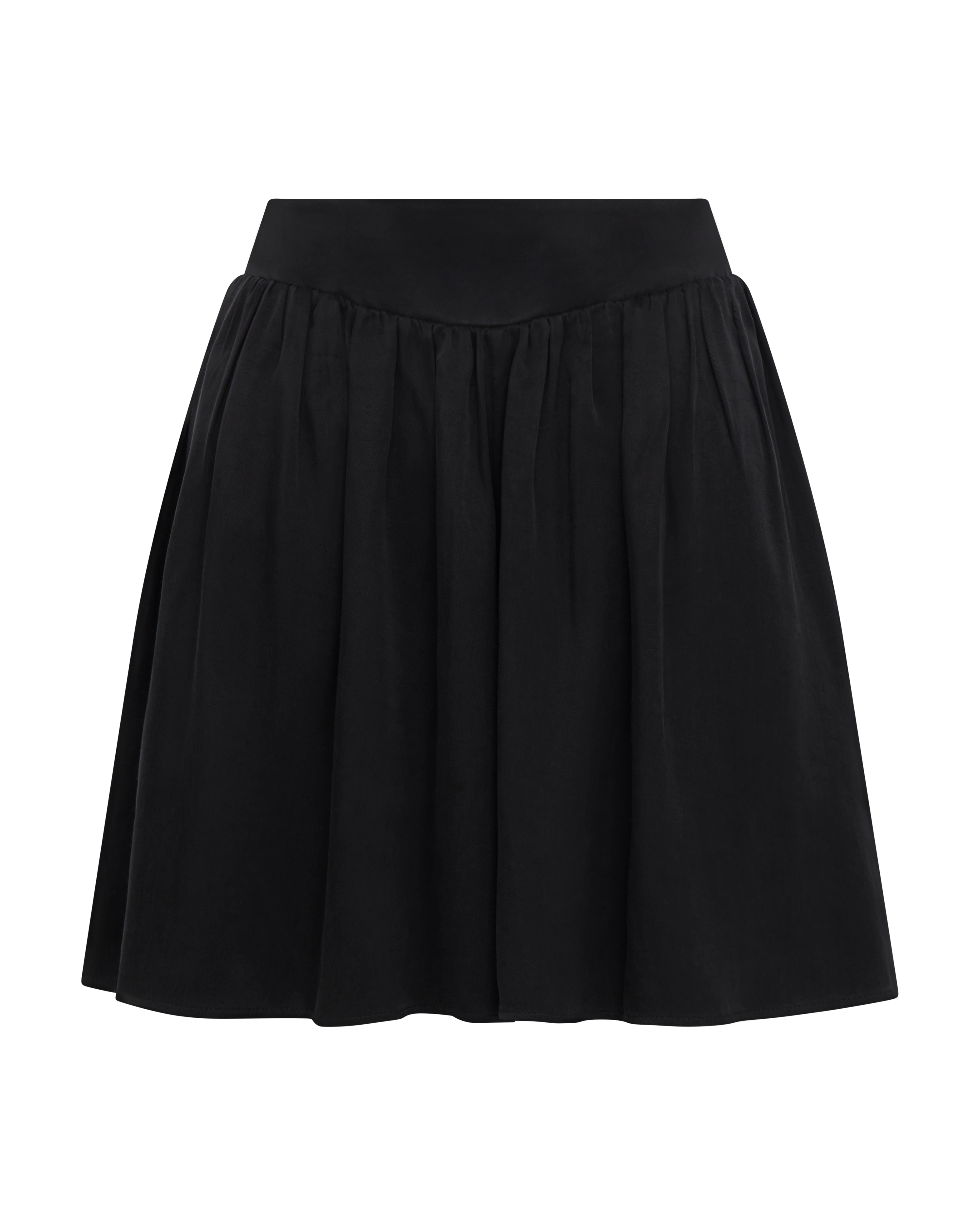 Wide-Leg Cupro Modal Shorts | Black