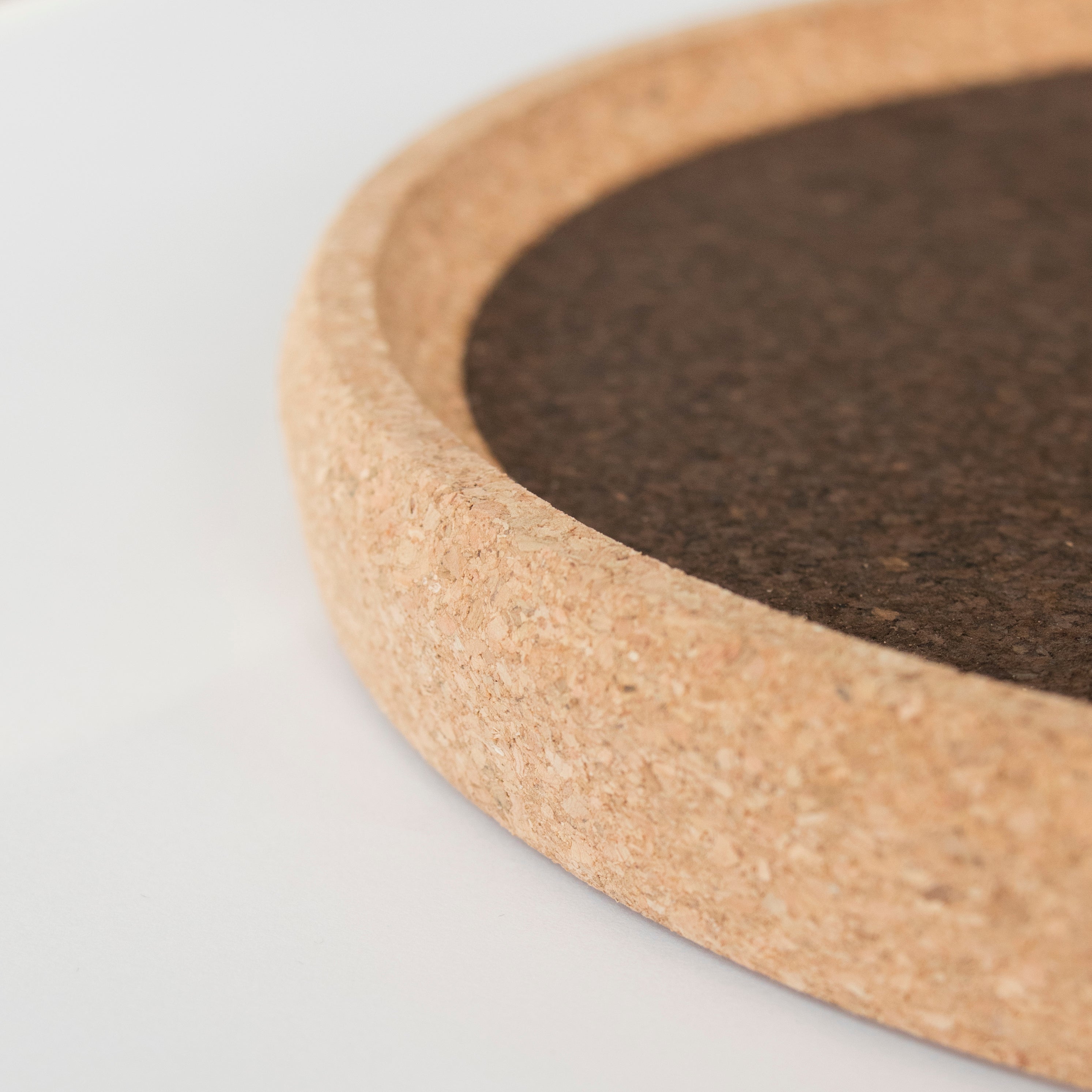 Smoked Cork Round Tray