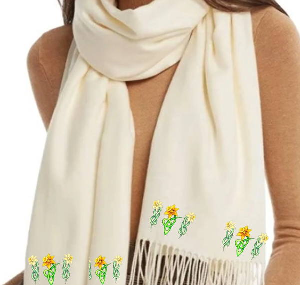 Sustainable-Scarves-with-celtic-daffodil-design.png