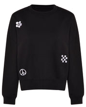 Symbols Embroidered Sweatshirt Black